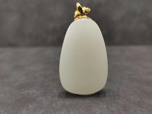 【御珠宫坊】金镶羊脂白玉佛吊坠 商品图1