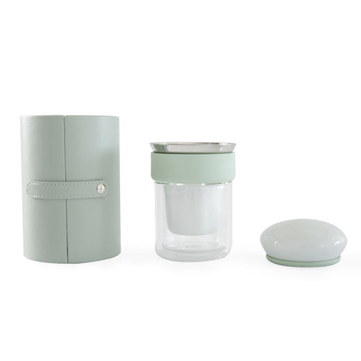 原初格物易杯（PU包）TST3116泡沫绿创意收纳设计便携旅行茶具 商品图0