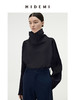 HIDEMI 醋酸缎拼接立领简约上衣 黑色/白色 商品缩略图8