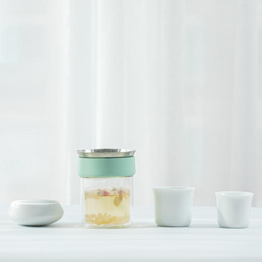 原初格物易杯（PU包）TST3116泡沫绿创意收纳设计便携旅行茶具 商品图2