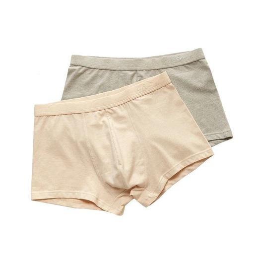 有机彩棉男士内裤 三角裤/平角裤 纯色条纹 简约纯棉 宽松透气 四角短裤 商品图4