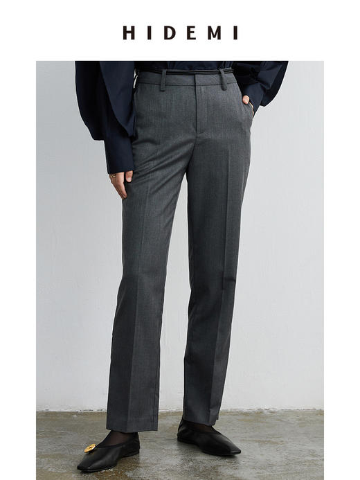 HIDEMI 灰色直身九分西裤 商品图1