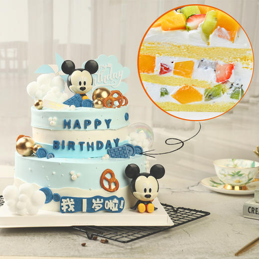 【周岁纪念版】米奇鲜果蛋糕，男女版可选【惠州】 商品图2