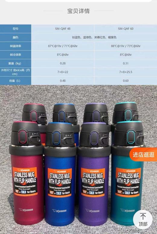 7F  ZOJIRUSHI象印保温杯QAF48 商品图8