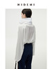 HIDEMI 醋酸缎拼接立领简约上衣 黑色/白色 商品缩略图5