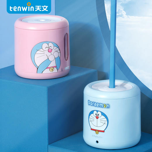 【哆啦A梦电动削笔器】 新升级安全小学生卷笔刀 半自动快速削笔学习工具 商品图0