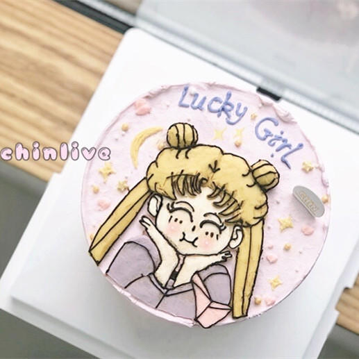 美少女手绘蛋糕 商品图0