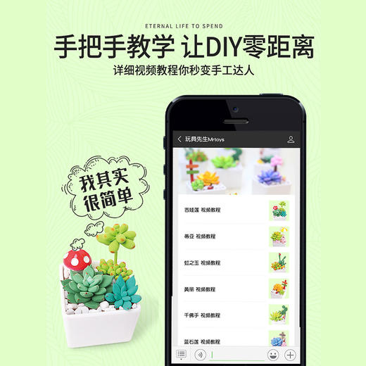 玩具先生超级黏土多肉DIY套装系列 仿真盆栽彩泥儿童手工制作材料包 商品图3
