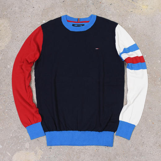 薄款 拼色棉质 胸前刺绣 圆领毛衣/针织衫 T-1083 商品图8