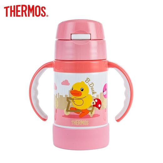 【官方防伪】THERMOS膳魔师儿童卡通双耳学饮杯带把手吸管保温杯 国行280ml系列 日版250ml系列 商品图5