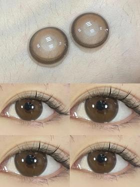 杏仁奶褐（硅水凝胶） 约14.2mm【瞳孔偏大可能会挡视线，介意慎拍】【年抛型】0/500到750度缺货