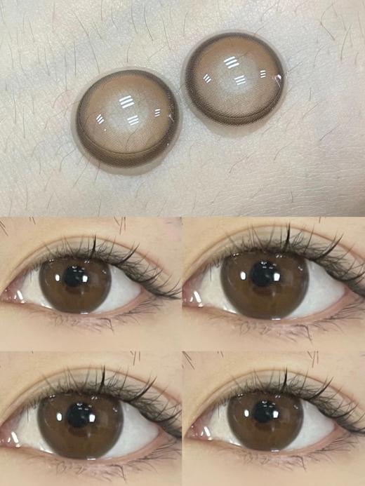 杏仁奶褐（硅水凝胶） 约14.2mm【瞳孔偏大可能会挡视线，介意慎拍】【年抛型】0/500到750度缺货 商品图0