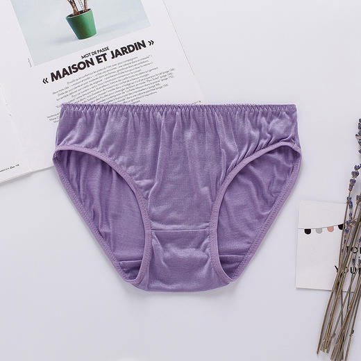 ARN-K047桑蚕丝女士三角裤薄款透气舒适低腰纯色真丝内裤女 商品图7