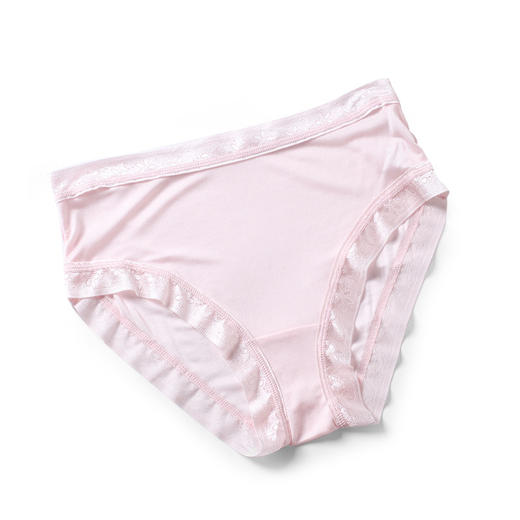 ARN-K024真丝内裤女春夏薄款透气舒适蕾丝中腰无痕42针桑蚕丝三角内裤 商品图1