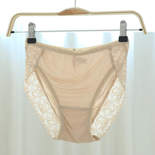 ARN-K004真丝内裤多色桑蚕丝针织三角裤蕾丝边短裤 真丝无痕内裤女 商品图7