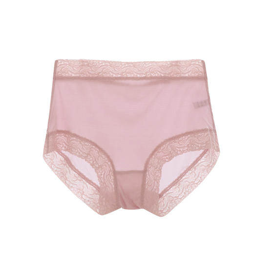 ARN-K005真丝内裤无痕42针桑蚕丝蕾丝内裤透气中高腰大码真丝女士平脚内裤 商品图8