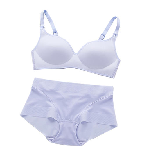 ARN-K069-X047新款无钢圈薄款光面文胸性感内衣女士真丝文胸套装 商品图4