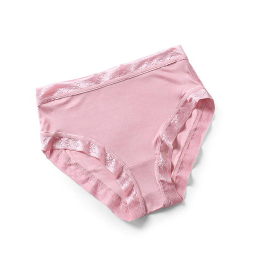 ARN-K024真丝内裤女春夏薄款透气舒适蕾丝中腰无痕42针桑蚕丝三角内裤 商品图2