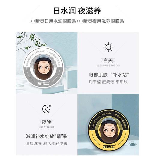 马应龙龙博士小睛灵日用水润眼膜贴夜用滋养眼膜八宝古方 商品图2