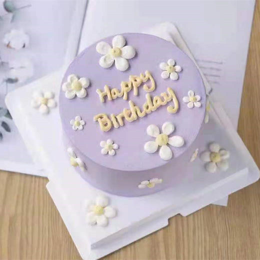 简约紫色花蛋糕 商品图0