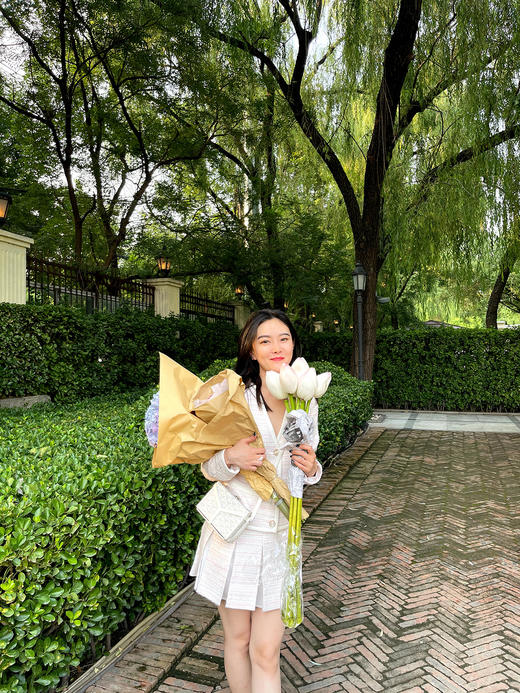 黑标樱花粉梨花白香nai儿风格百褶裙套装 商品图1