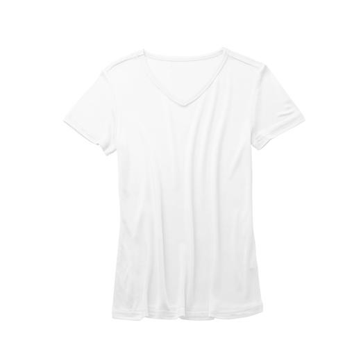 ARN-Y010夏季真丝女T恤短袖 时尚v领桑蚕丝打底衫 纯色针织修身上衣 商品图8