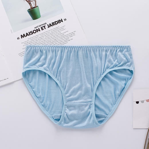 ARN-K047桑蚕丝女士三角裤薄款透气舒适低腰纯色真丝内裤女 商品图3