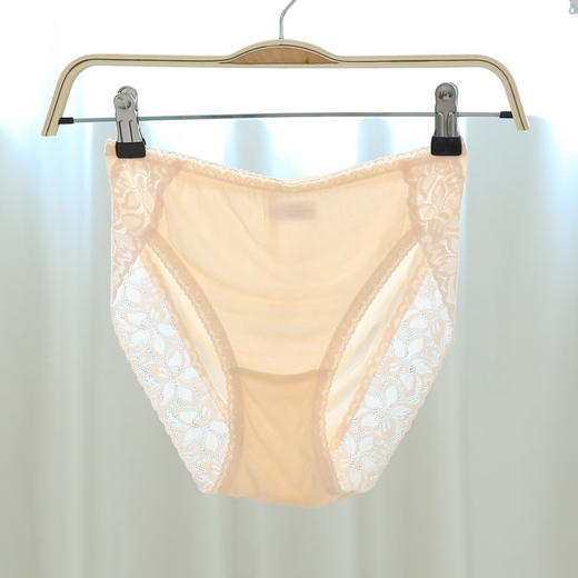 ARN-K004真丝内裤多色桑蚕丝针织三角裤蕾丝边短裤 真丝无痕内裤女 商品图6