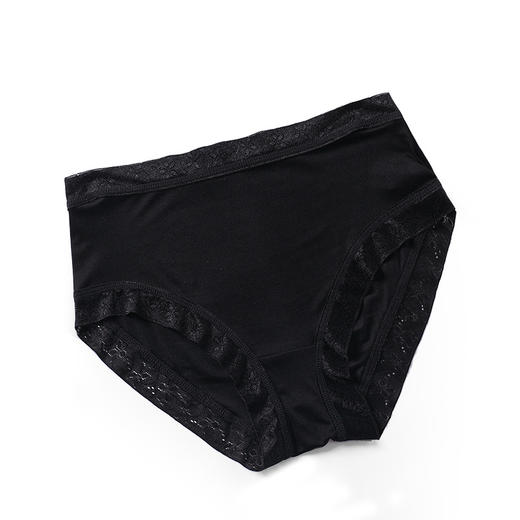 ARN-K024真丝内裤女春夏薄款透气舒适蕾丝中腰无痕42针桑蚕丝三角内裤 商品图4