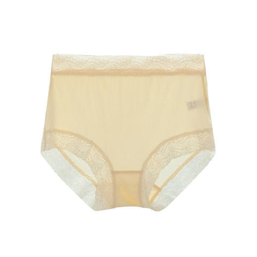 ARN-K005真丝内裤无痕42针桑蚕丝蕾丝内裤透气中高腰大码真丝女士平脚内裤 商品图7