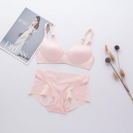 ARN-K069-X047新款无钢圈薄款光面文胸性感内衣女士真丝文胸套装 商品图2