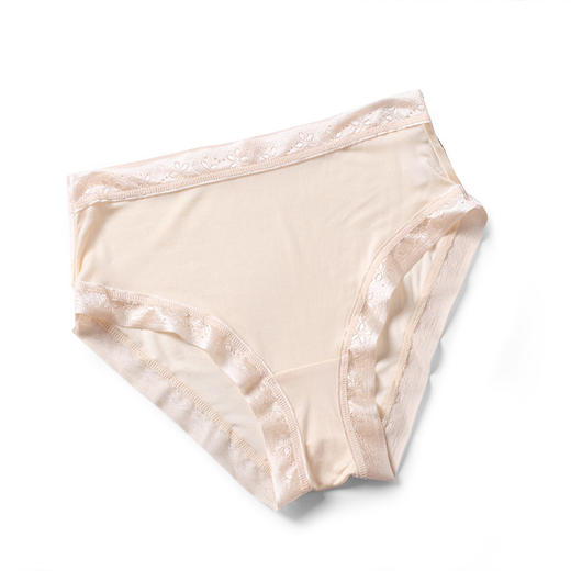 ARN-K024真丝内裤女春夏薄款透气舒适蕾丝中腰无痕42针桑蚕丝三角内裤 商品图3