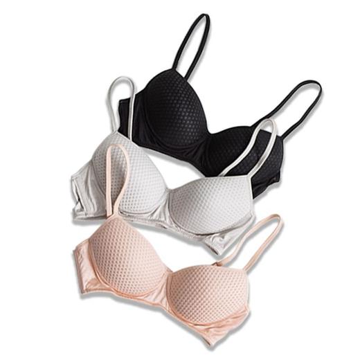 ARN-X055无钢圈真丝文胸女春夏性感桑蚕丝内衣bra 薄款收副乳透气孔胸罩 商品图4