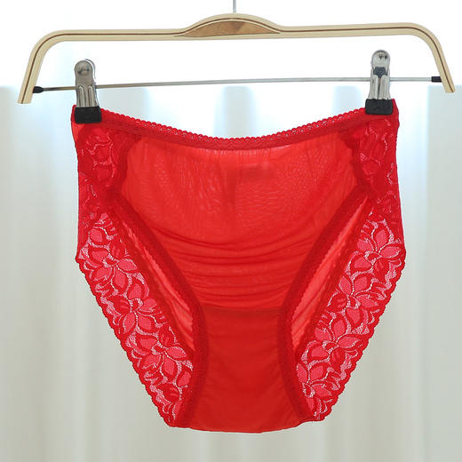 ARN-K004真丝内裤多色桑蚕丝针织三角裤蕾丝边短裤 真丝无痕内裤女 商品图5