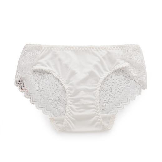 ARN-K049真丝内裤女桑蚕丝镂空蕾丝边性感舒适包臀性感中腰女士三角裤 商品图6