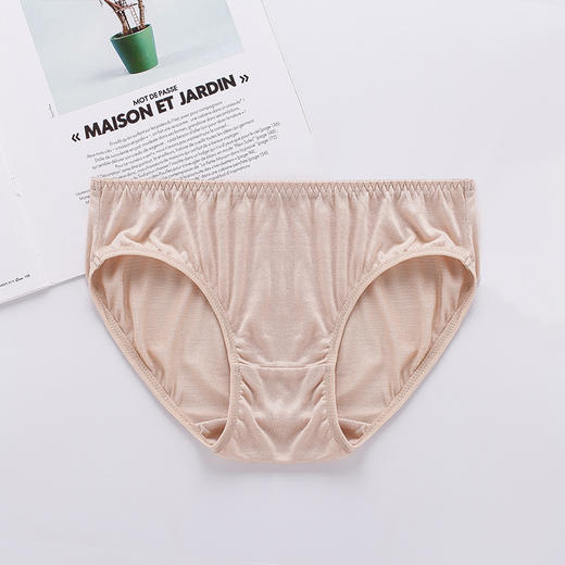 ARN-K047桑蚕丝女士三角裤薄款透气舒适低腰纯色真丝内裤女 商品图6