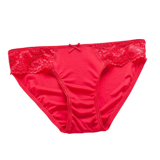 ARN-K066新款真丝女士低腰包臀三角裤桑蚕丝镂空蕾丝透气舒适内裤女 商品图4