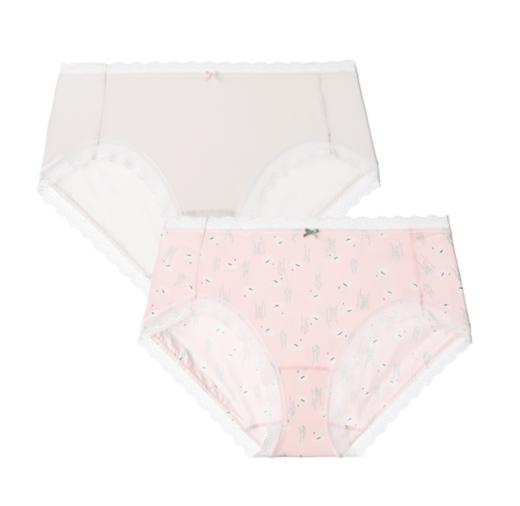 安莉芳2条装女内裤舒适蕾丝边中腰三角裤EP1041C 商品图4