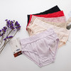 ARN-K033新款桑蚕丝真丝内裤女透气舒适蕾丝中腰收腹包臀三角内裤 商品缩略图0
