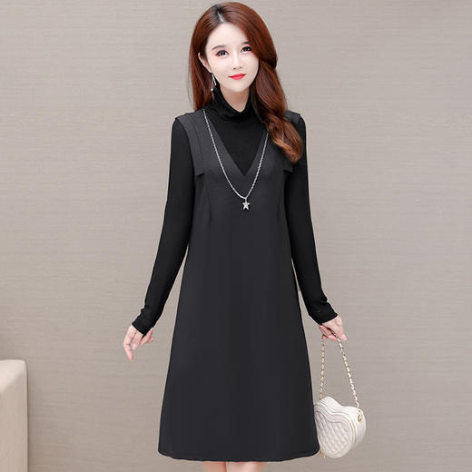YWE  KED13819时尚气质减龄长袖连衣裙 商品图1