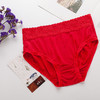 ARN-K033新款桑蚕丝真丝内裤女透气舒适蕾丝中腰收腹包臀三角内裤 商品缩略图7