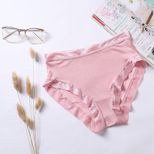 ARN-K024真丝内裤女春夏薄款透气舒适蕾丝中腰无痕42针桑蚕丝三角内裤 商品图8