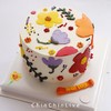 奶油霜手绘花花蛋糕 商品缩略图0