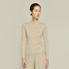 2021新款女士丝羊绒16针坑条半高领打底衫 商品缩略图2