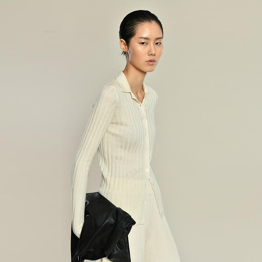 2021新款女士丝羊绒16针夹克式开衫 商品图1