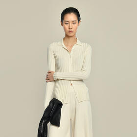 2021新款女士丝羊绒16针夹克式开衫