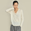 2021新款女士丝羊绒16针平纹Polo领套头衫 商品缩略图1