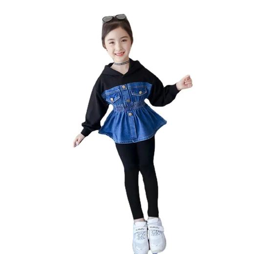 BC-新款儿童韩版牛仔两件套时髦网红春秋季童装洋气 商品图8