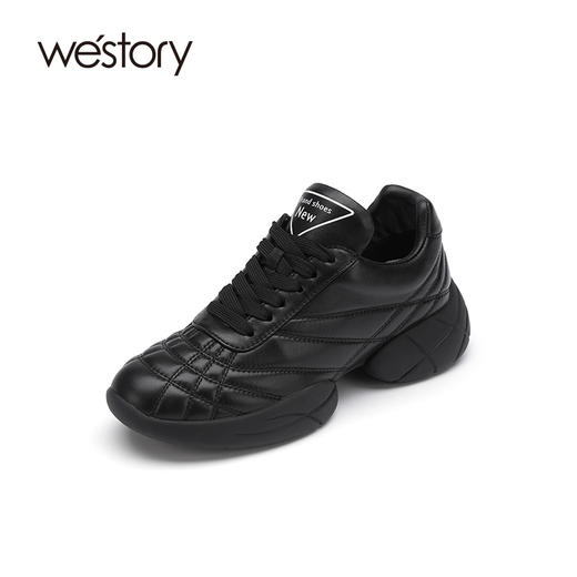 westory2021秋季新品厚底老爹鞋真皮时尚休闲运动鞋S21CM71261 商品图1