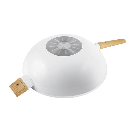 【三禾厨具】三禾 黑白双娇煎锅不粘锅煎炒两用无油烟电磁炉燃气通用 商品图3